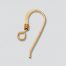 gold flat french earwire w/ coil
