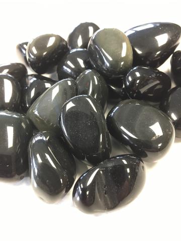 rainbow obsidian tumbled stone