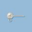 silver earpost w/ ball and jump ring